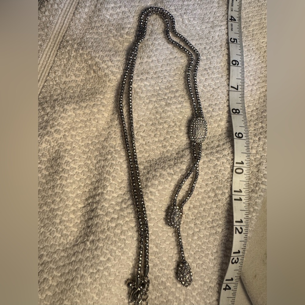 Chico's Silver Beaded Necklace